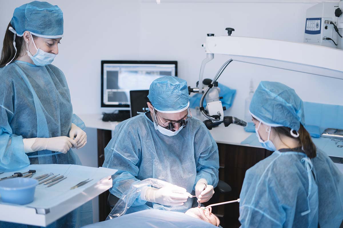 dentists performing oral surgeries